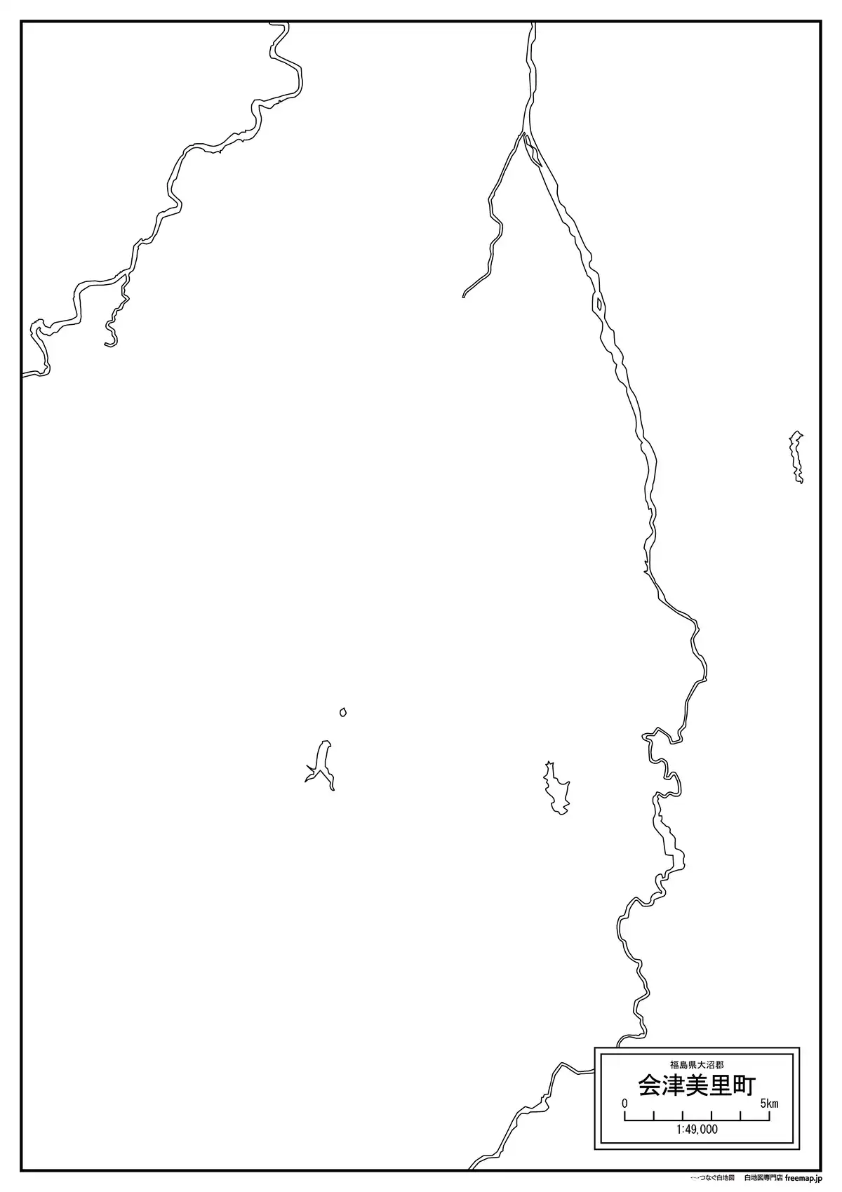 海岸線、川や池のみ記載