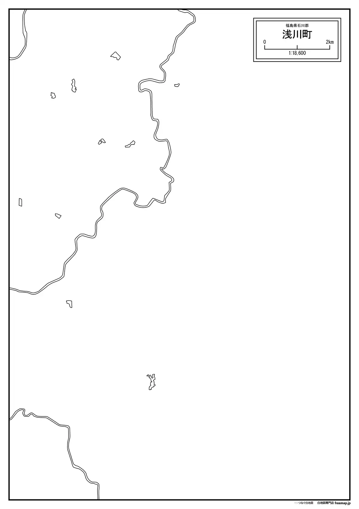 海岸線、川や池のみ記載