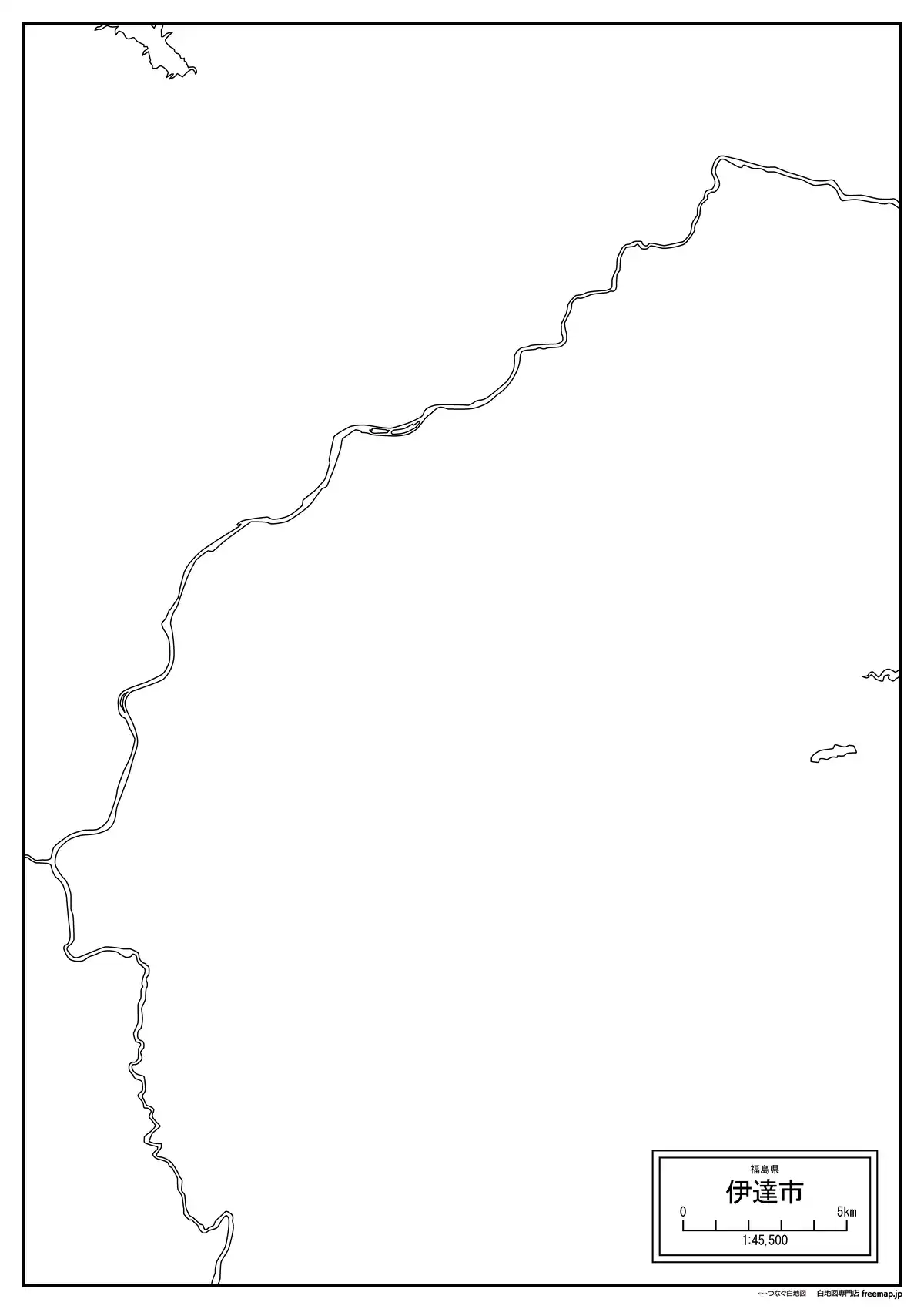 海岸線、川や池のみ記載