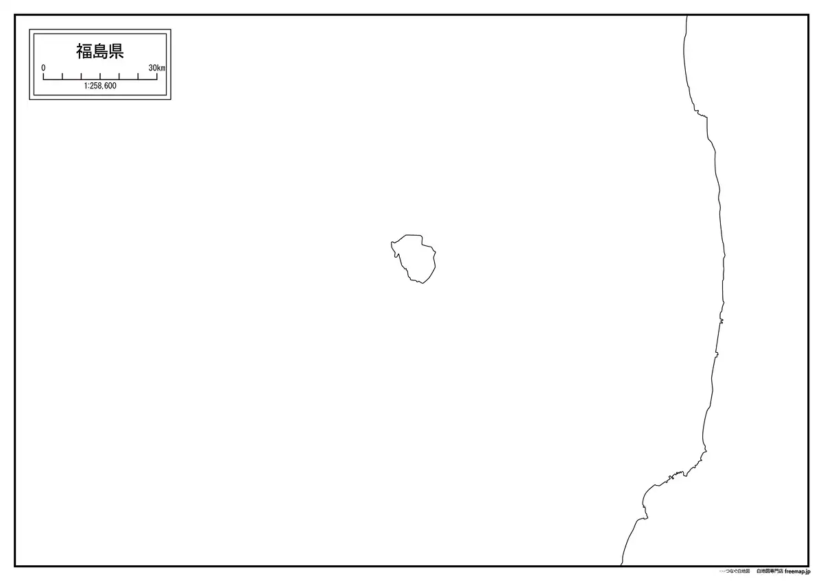 海岸線、川や池のみ記載