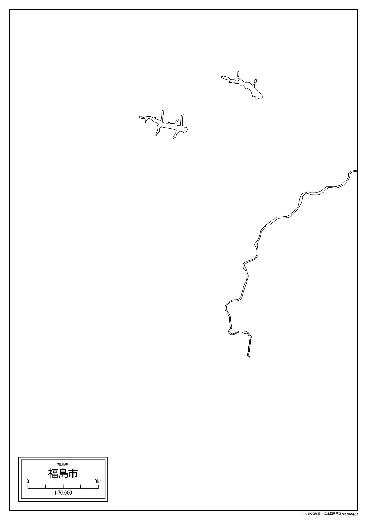 海岸線、川や池のみ記載
