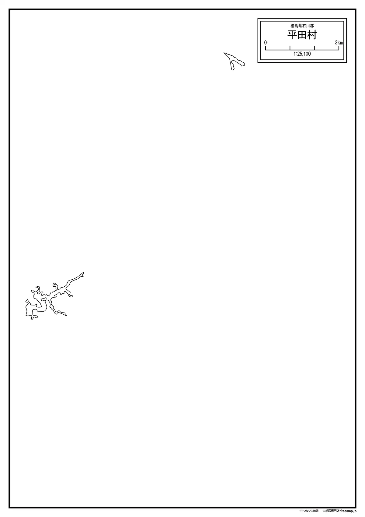 海岸線、川や池のみ記載