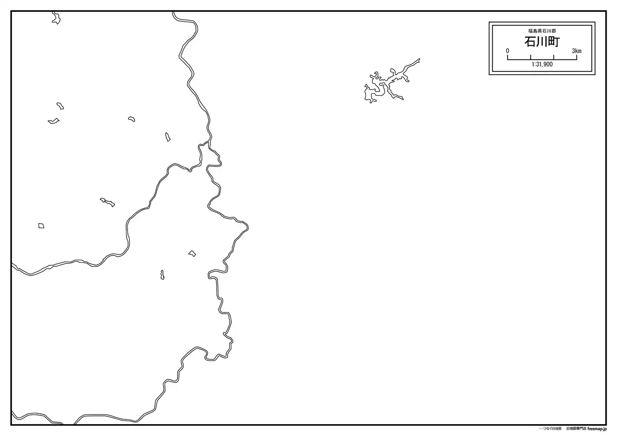 海岸線、川や池のみ記載