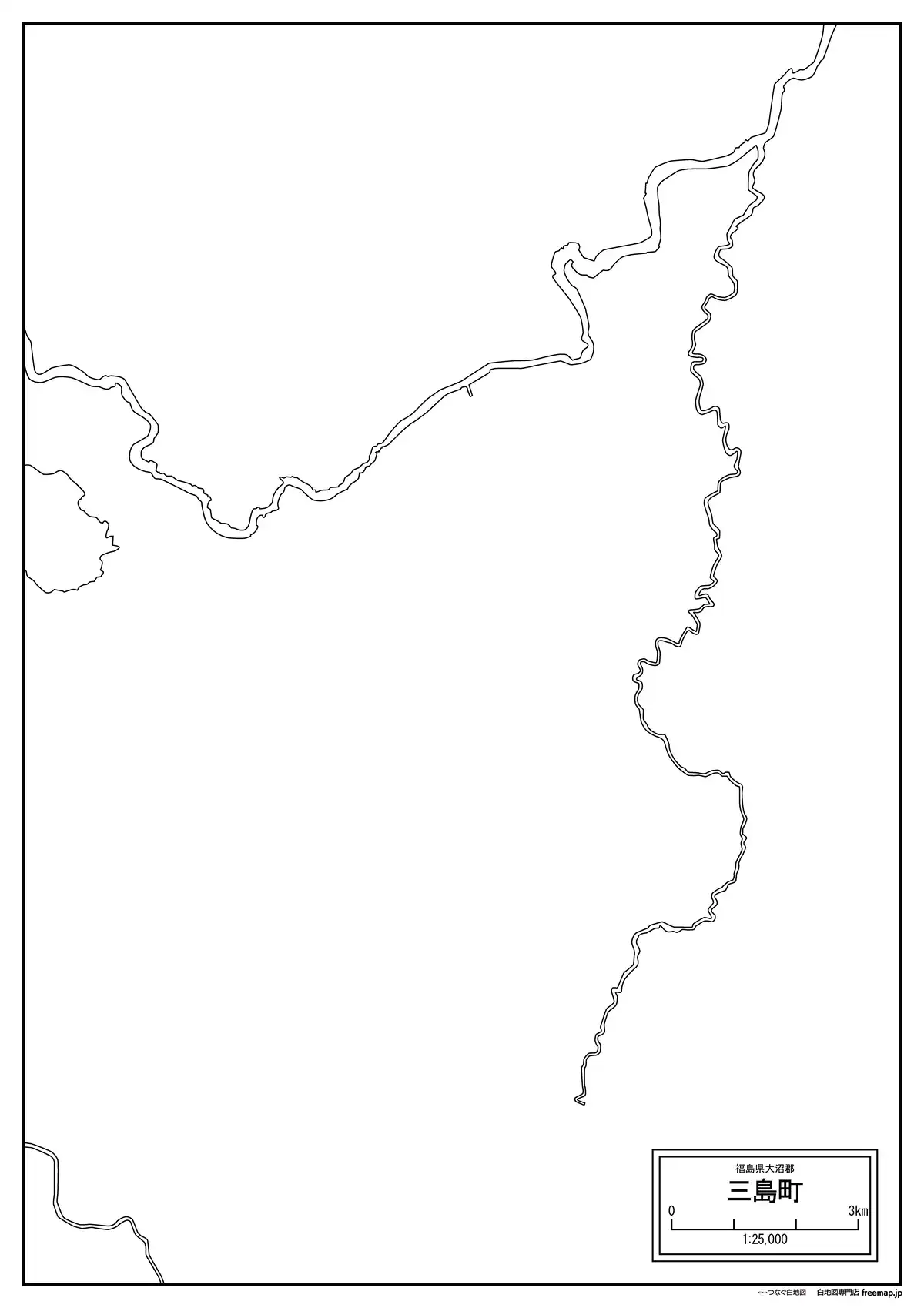 海岸線、川や池のみ記載