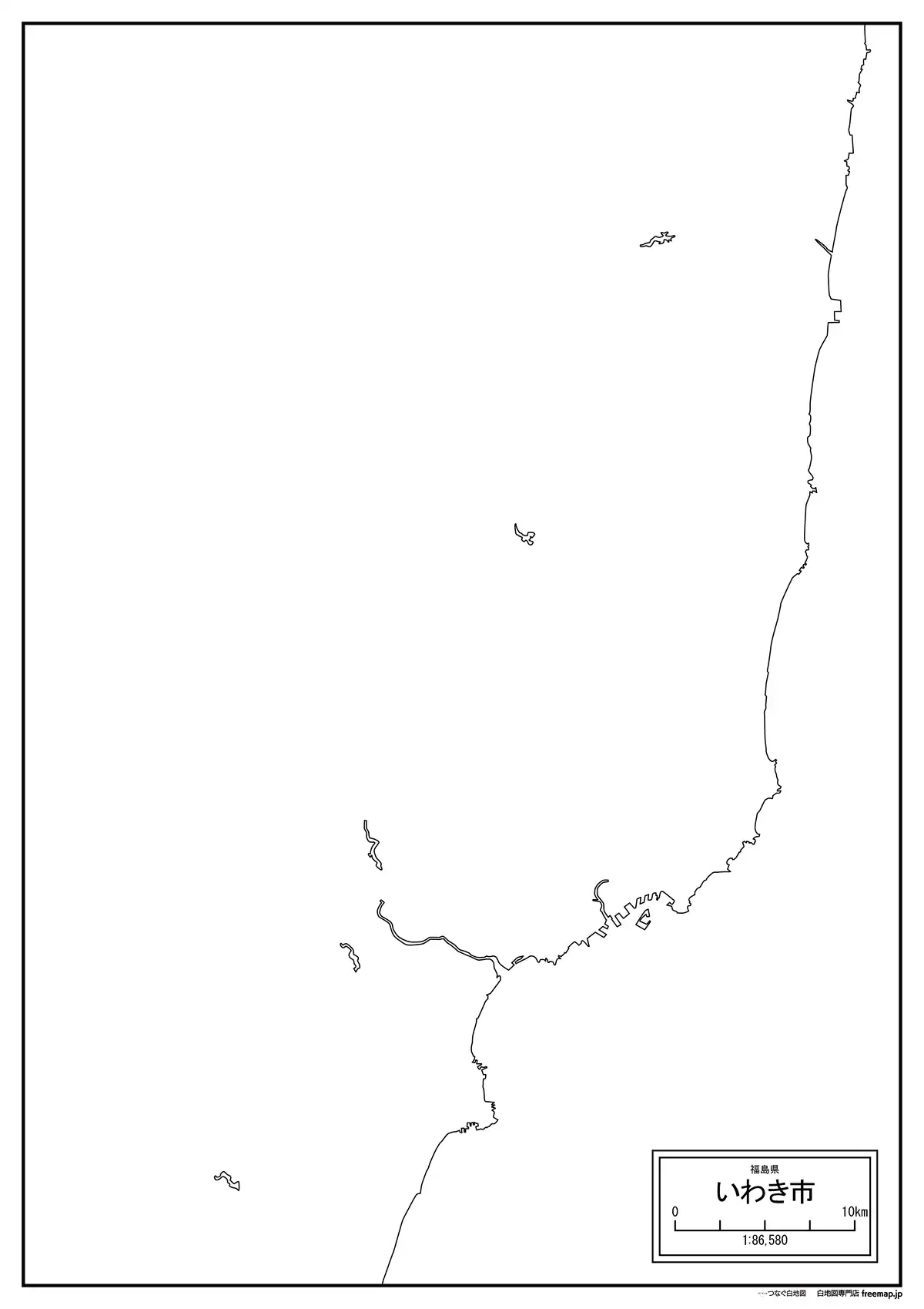海岸線、川や池のみ記載