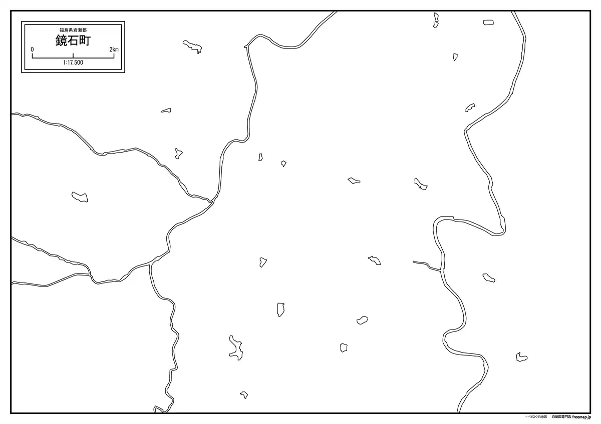 海岸線、川や池のみ記載