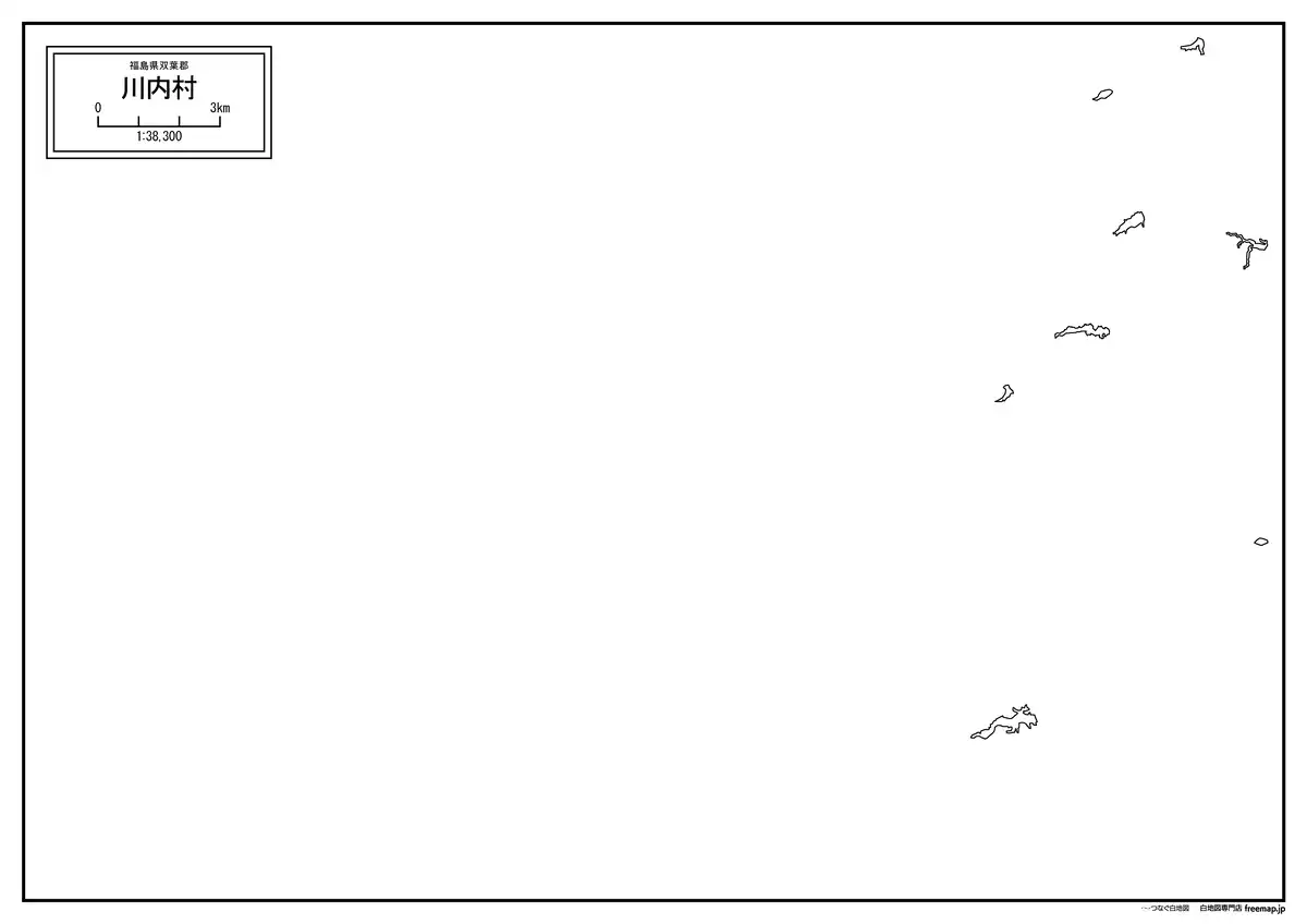 海岸線、川や池のみ記載