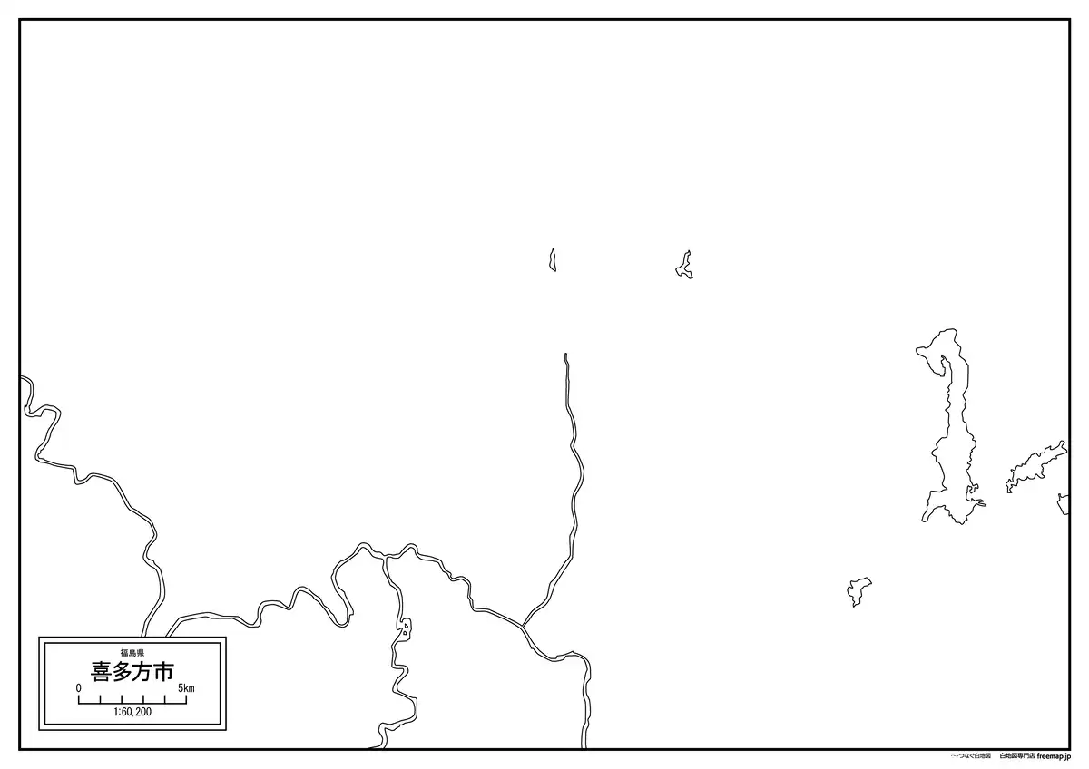海岸線、川や池のみ記載