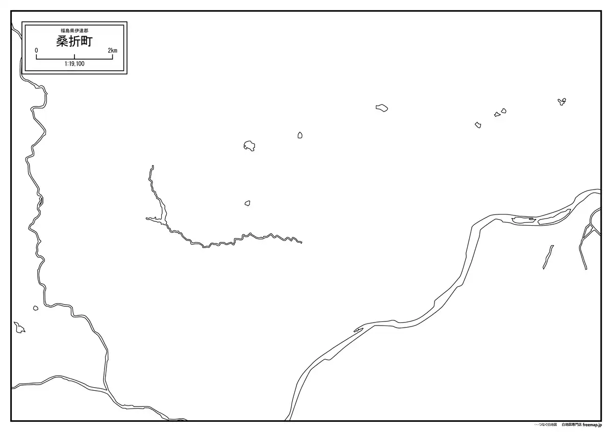 海岸線、川や池のみ記載