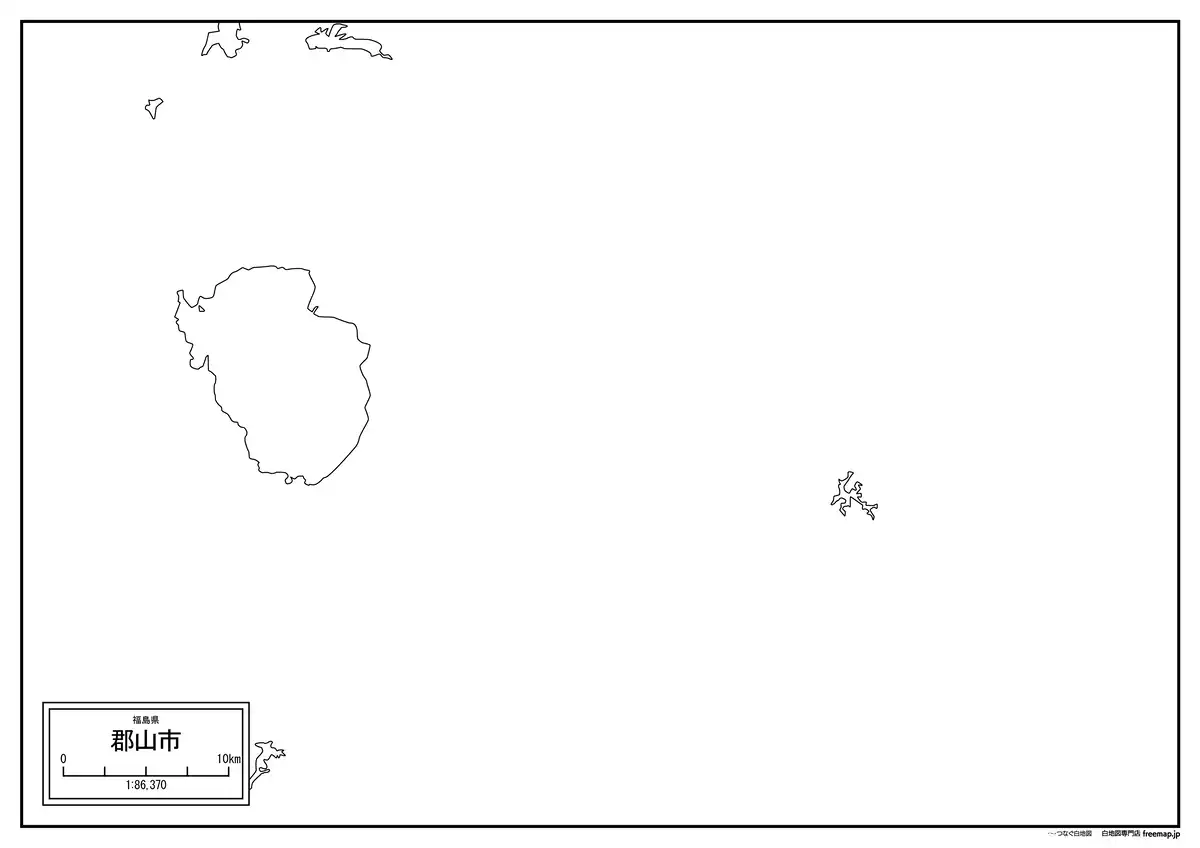 海岸線、川や池のみ記載