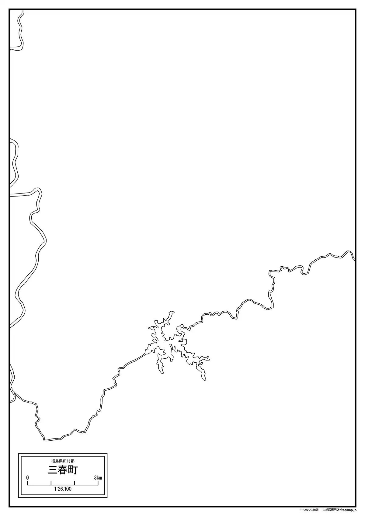 海岸線、川や池のみ記載
