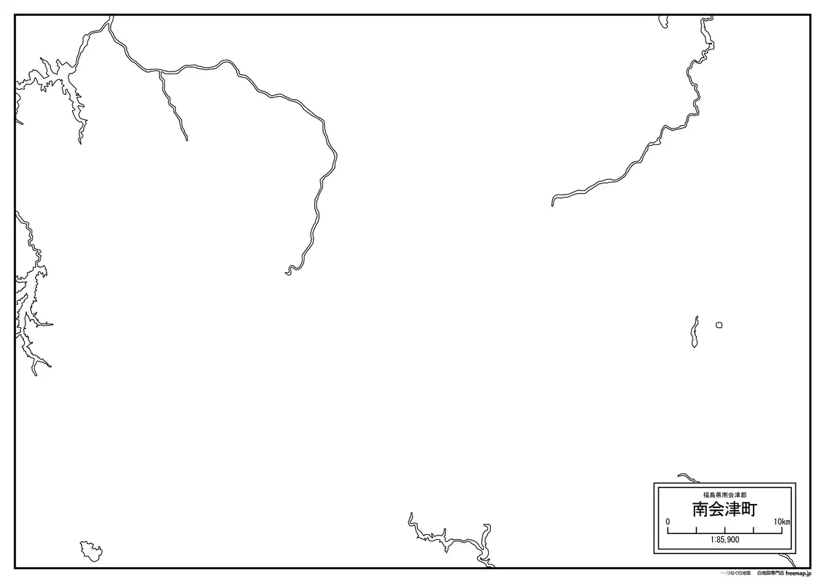 海岸線、川や池のみ記載