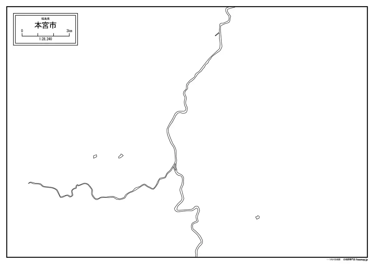 海岸線、川や池のみ記載