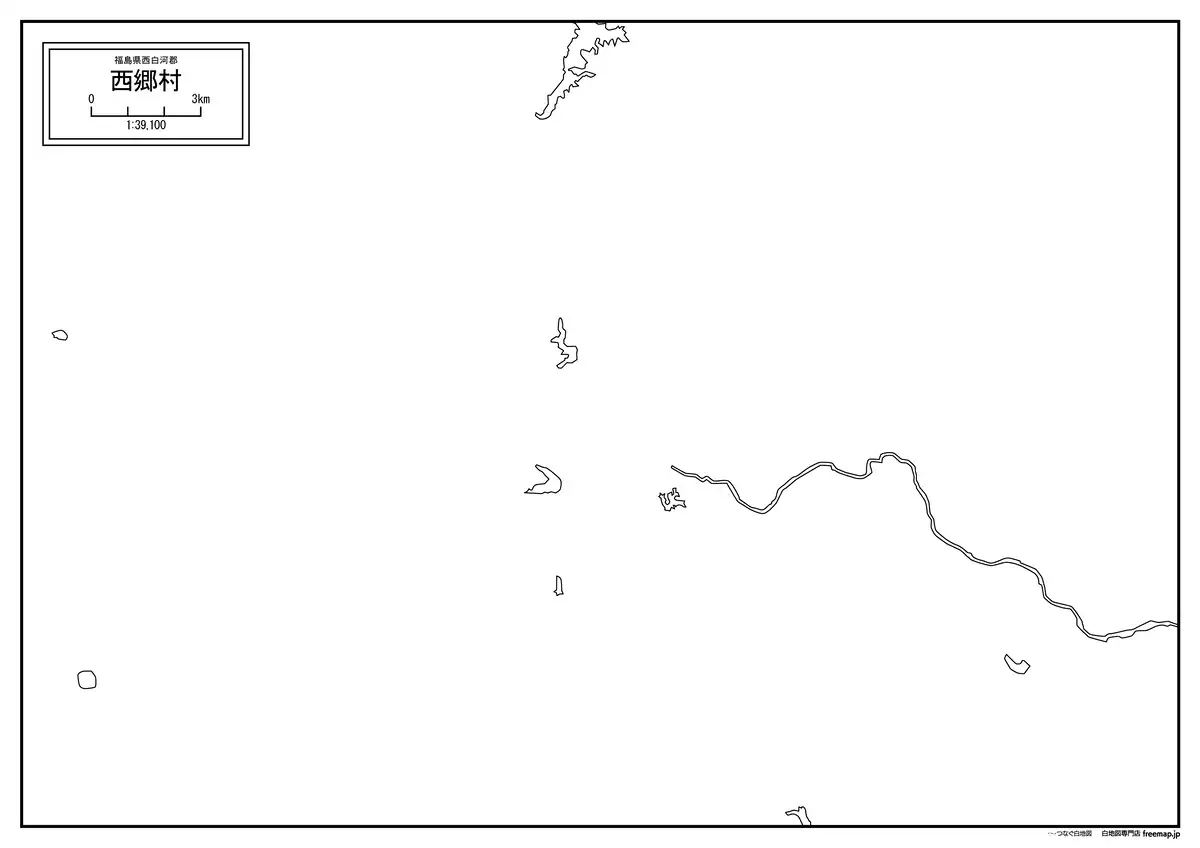 海岸線、川や池のみ記載