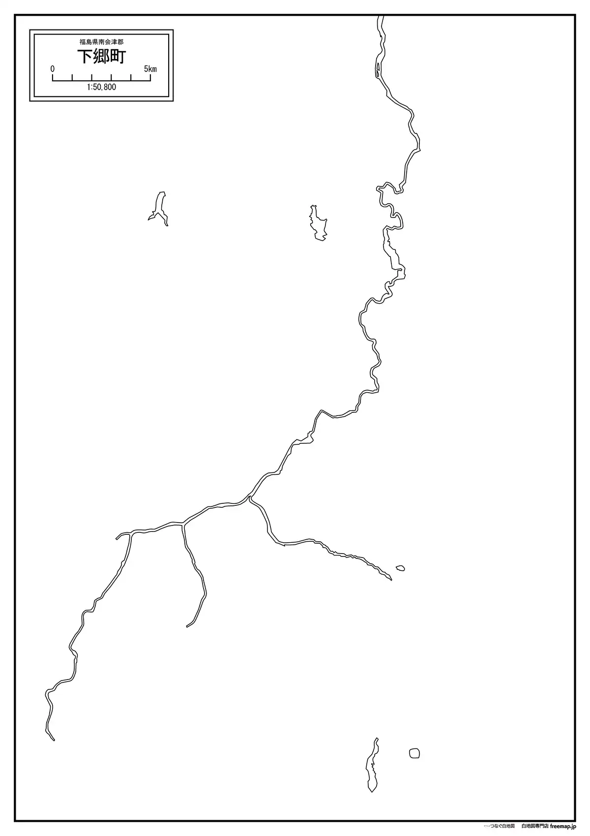 海岸線、川や池のみ記載