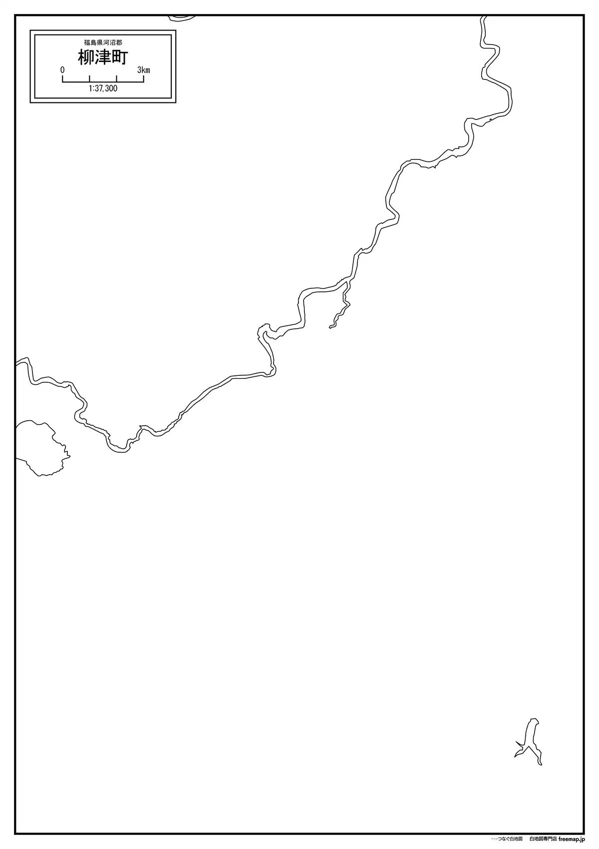 海岸線、川や池のみ記載
