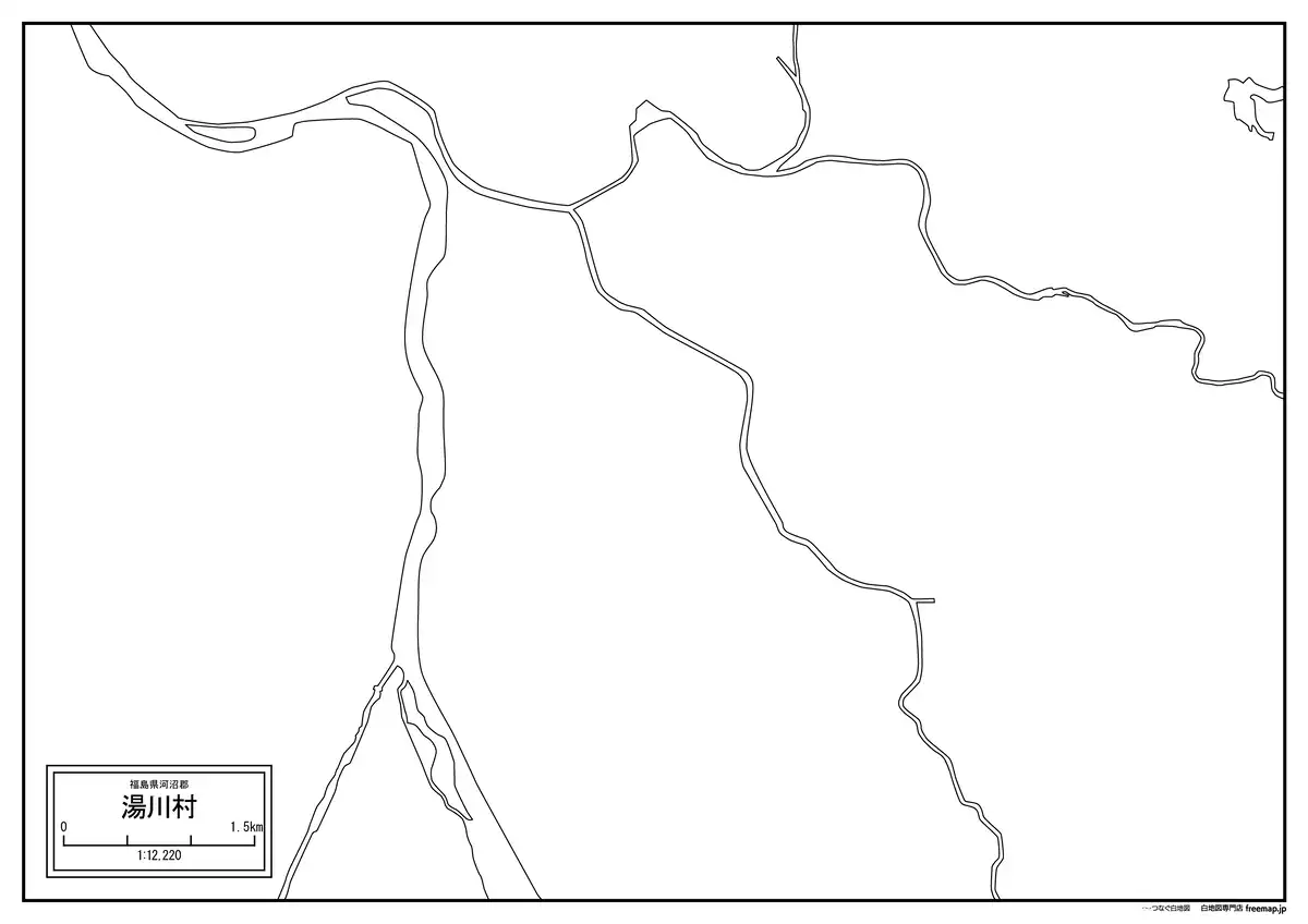 海岸線、川や池のみ記載