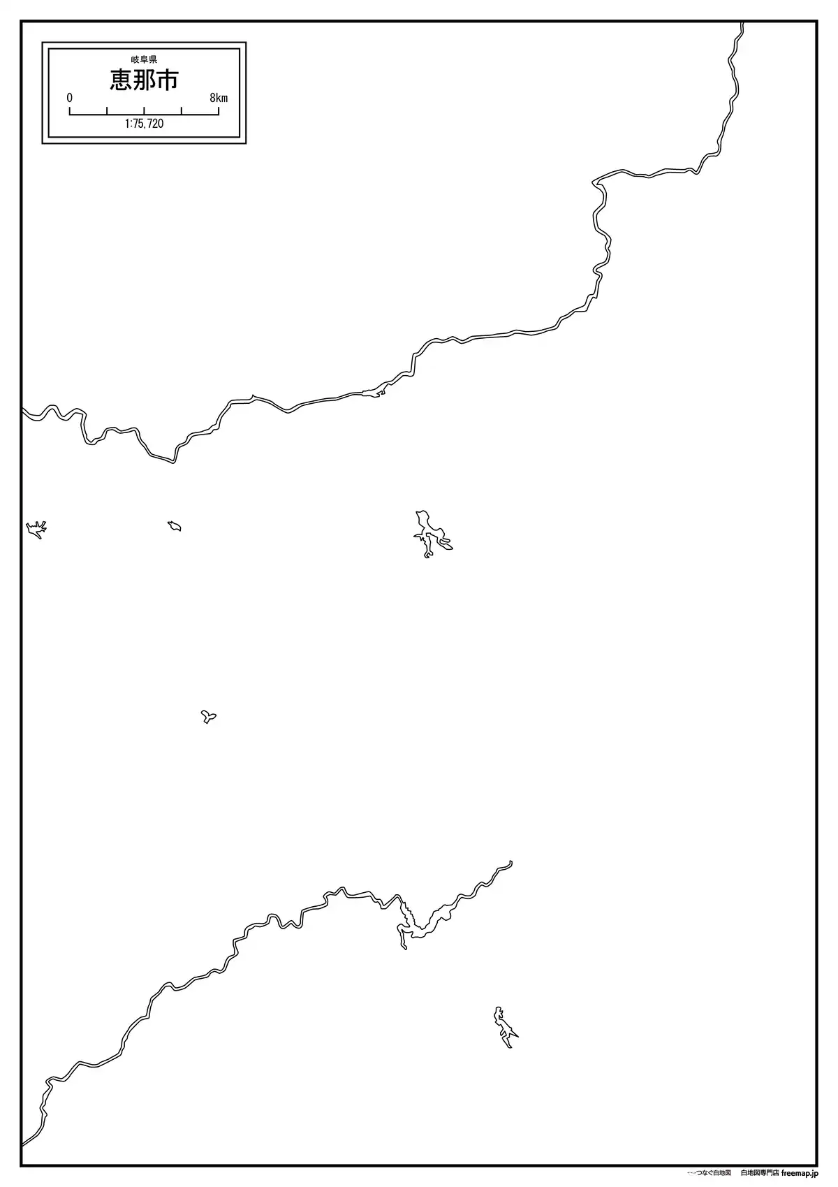 海岸線、川や池のみ記載