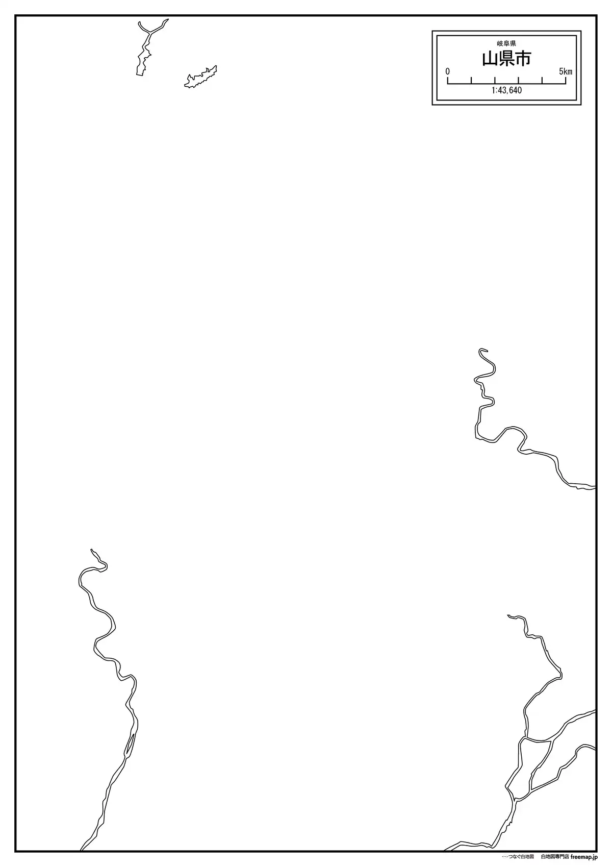 海岸線、川や池のみ記載
