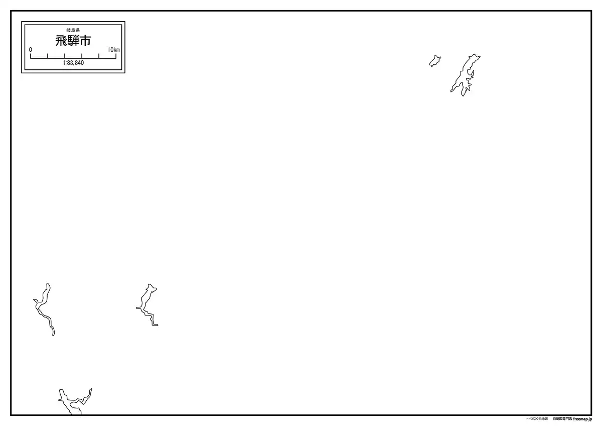 海岸線、川や池のみ記載
