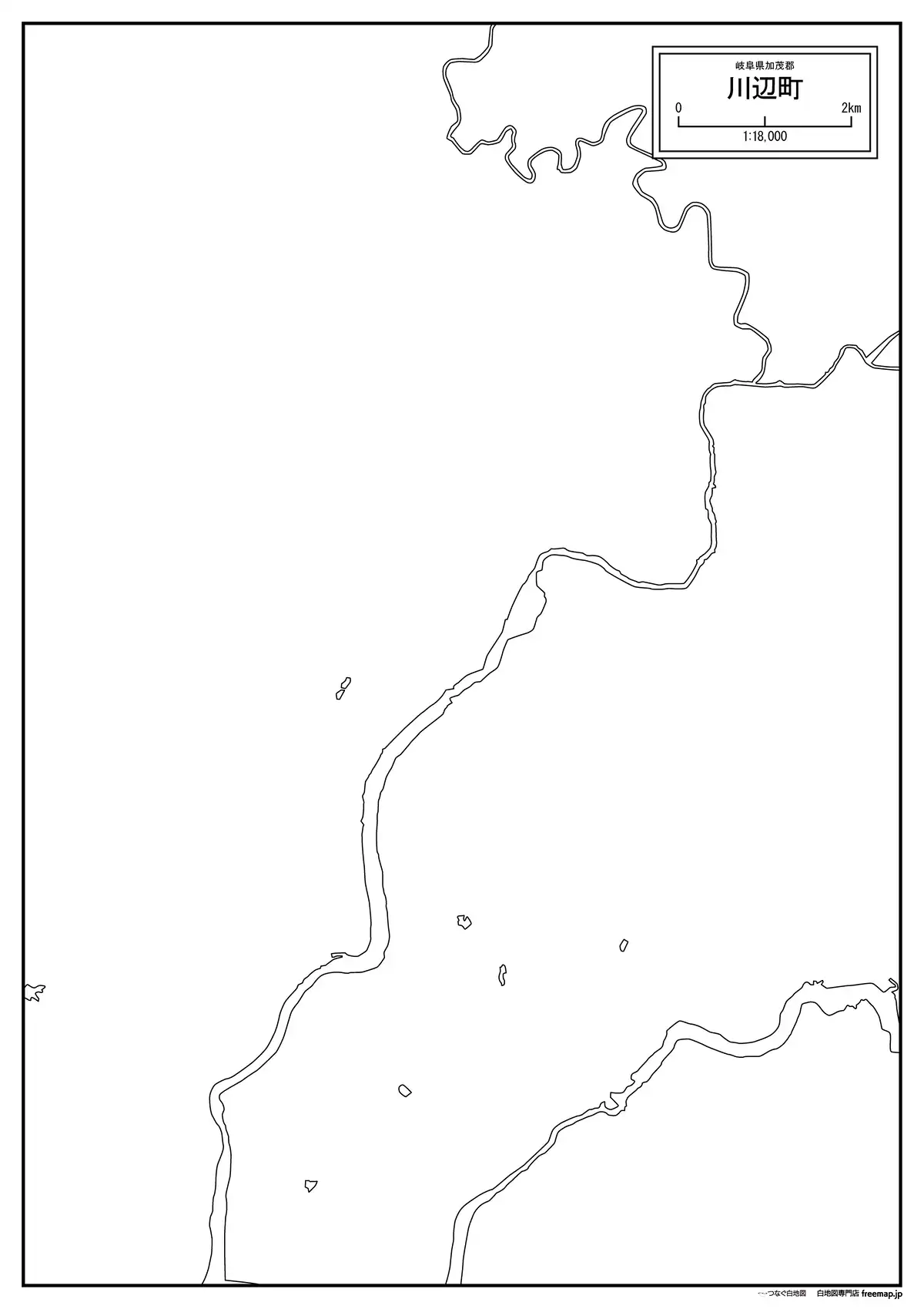 海岸線、川や池のみ記載