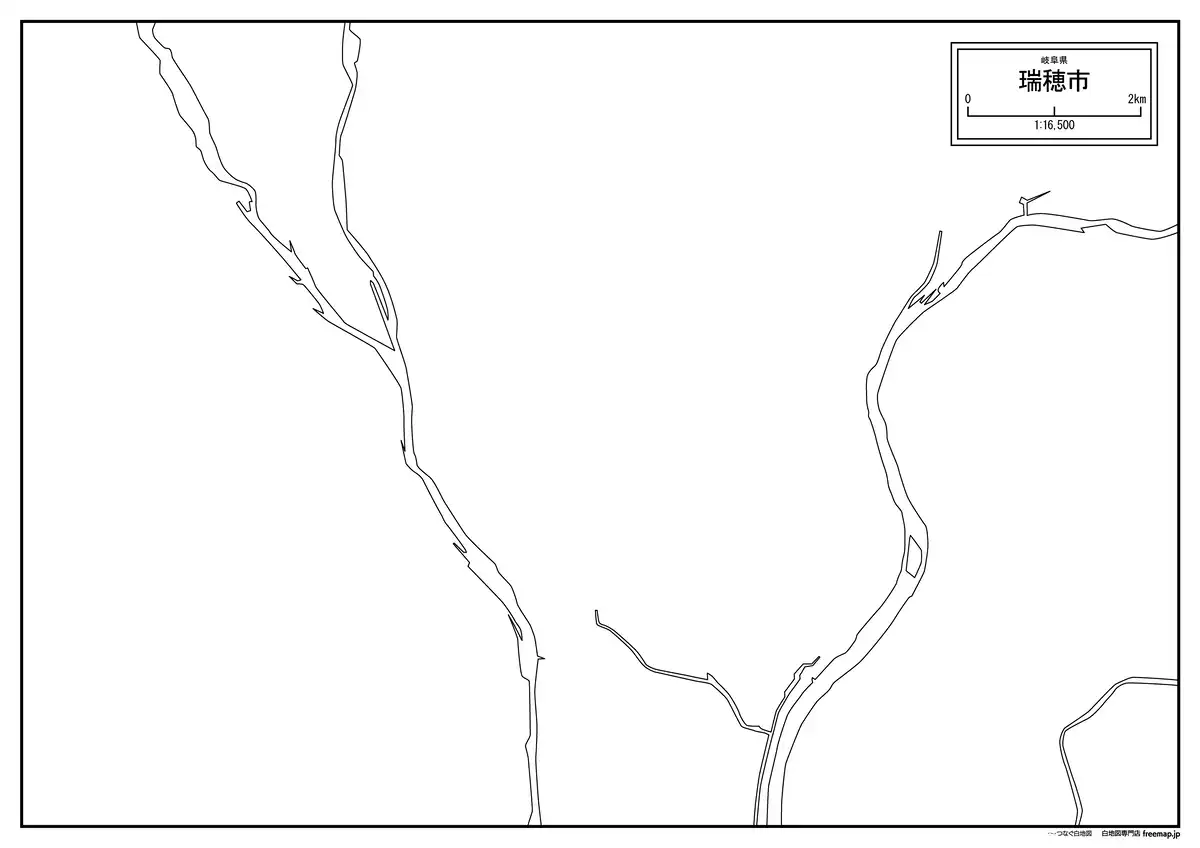 海岸線、川や池のみ記載