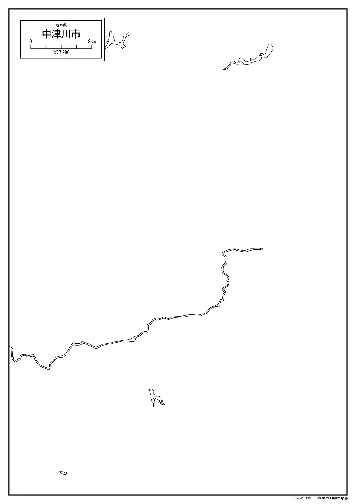 海岸線、川や池のみ記載