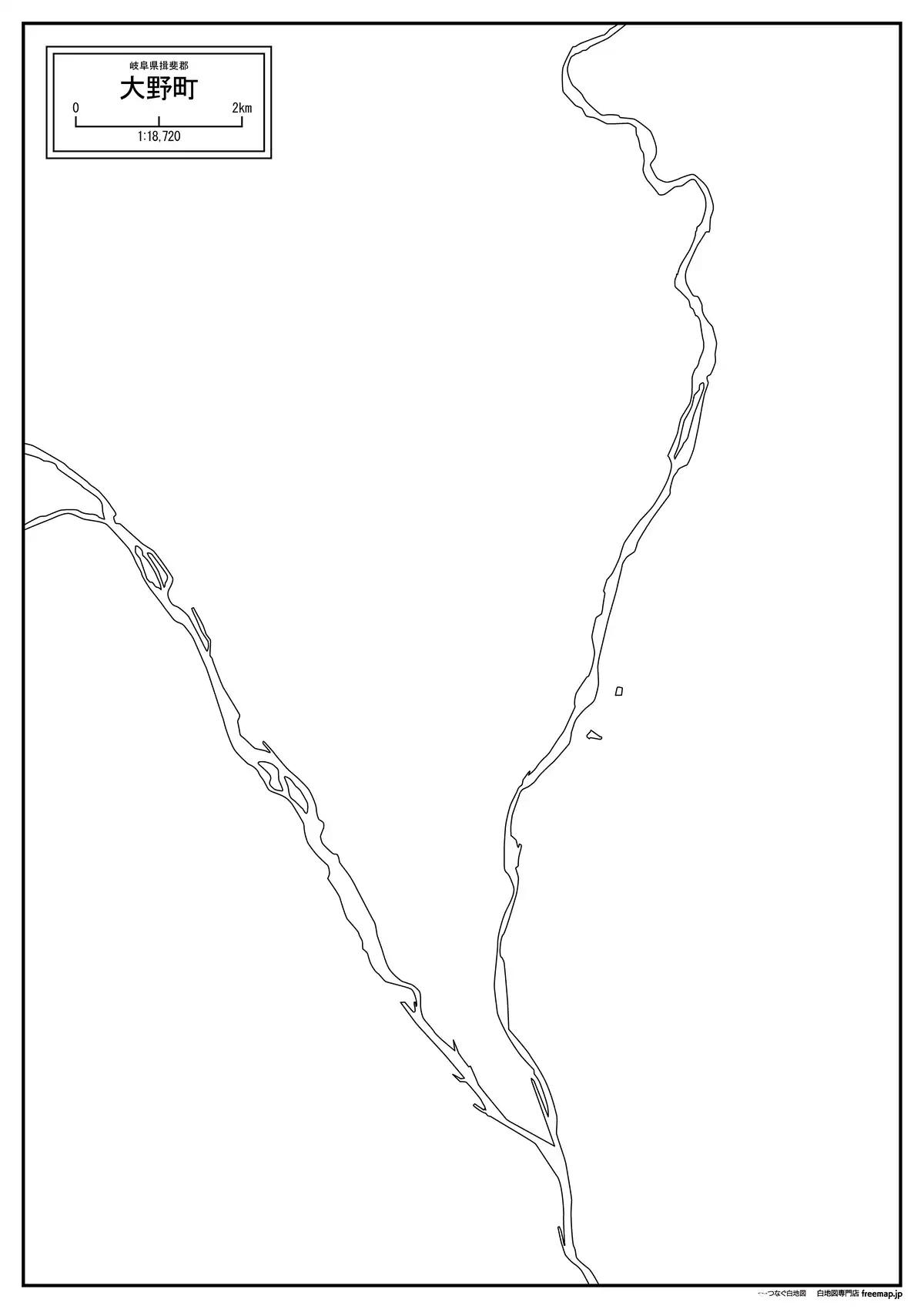 海岸線、川や池のみ記載