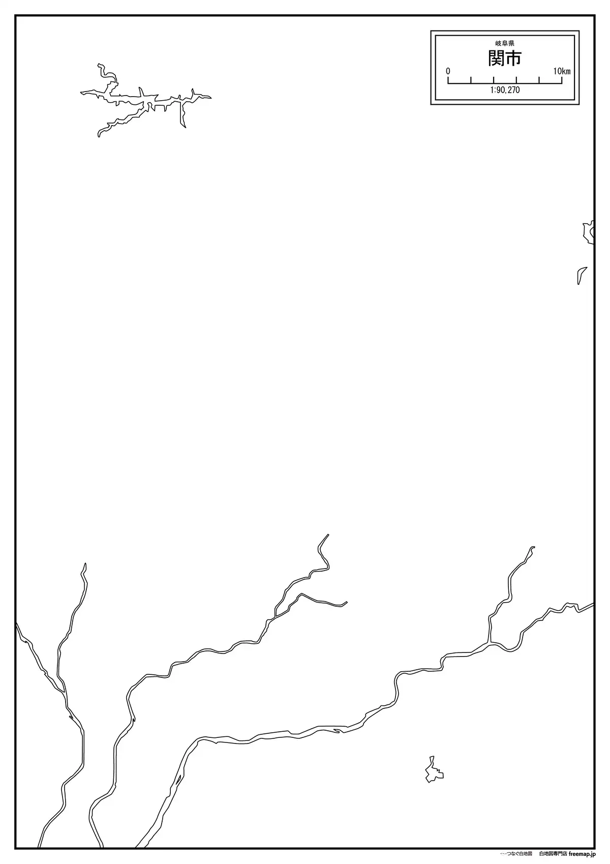 海岸線、川や池のみ記載