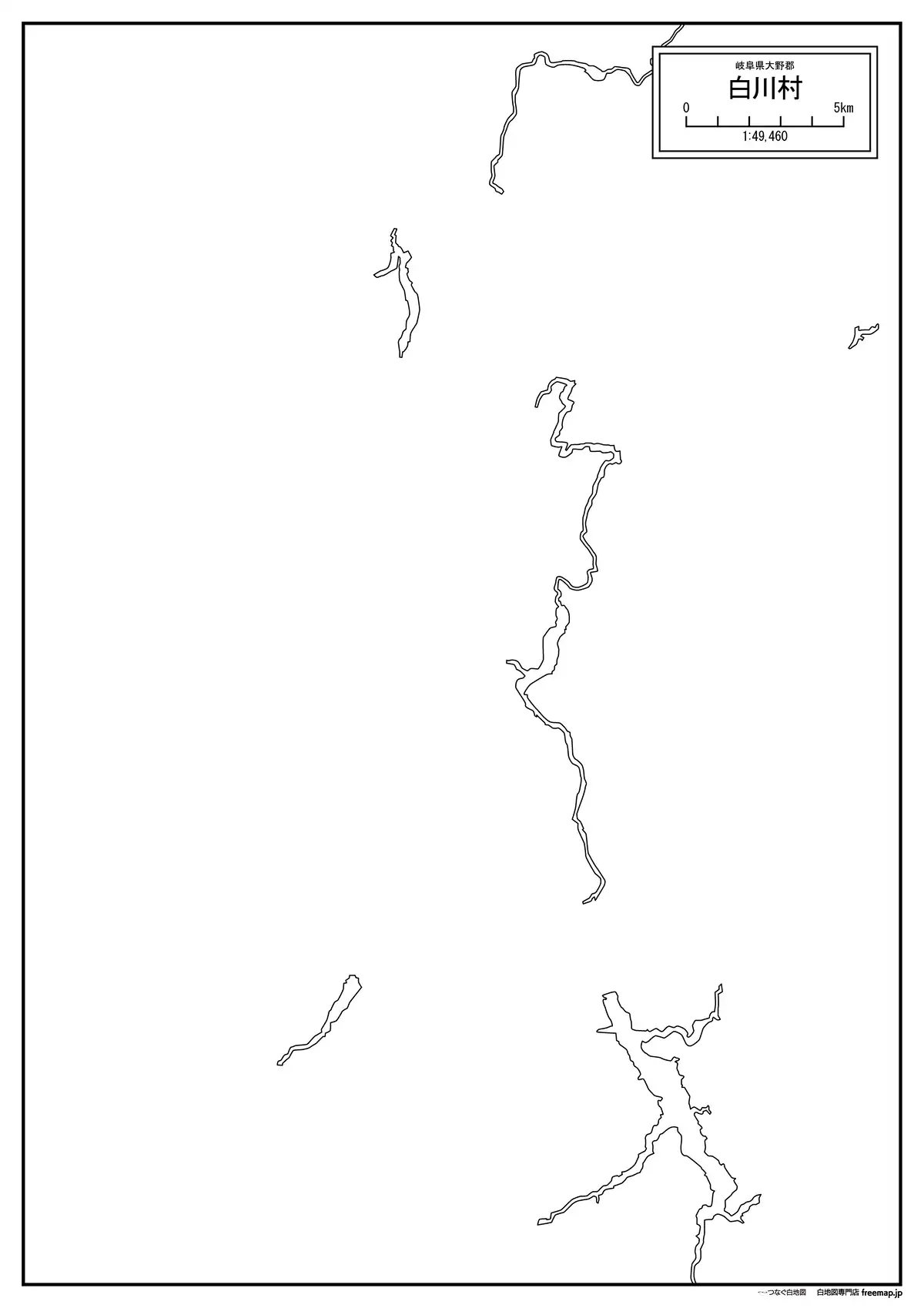 海岸線、川や池のみ記載