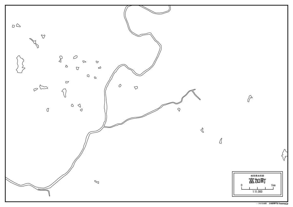 海岸線、川や池のみ記載