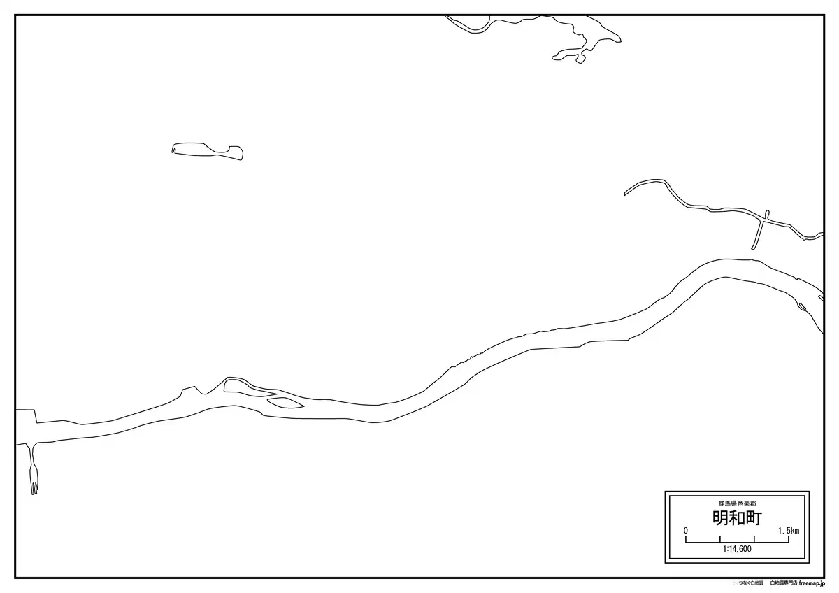 海岸線、川や池のみ記載