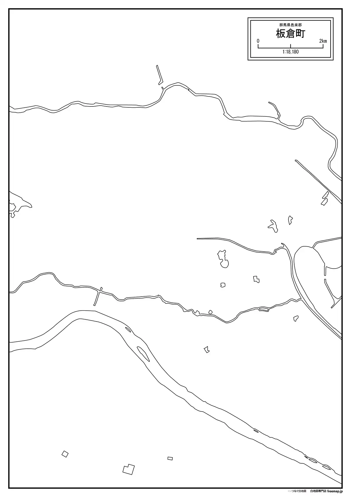 海岸線、川や池のみ記載