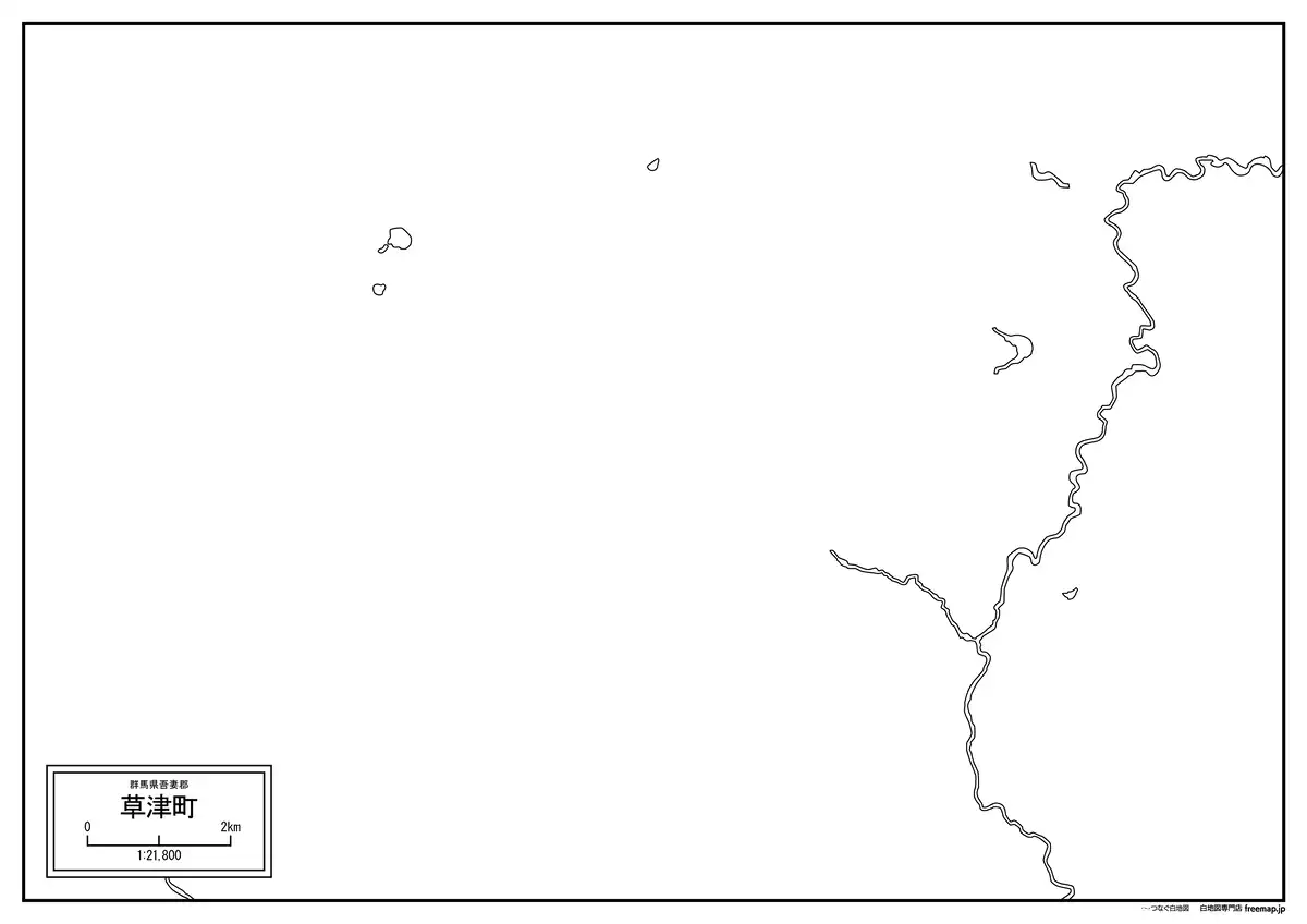 海岸線、川や池のみ記載