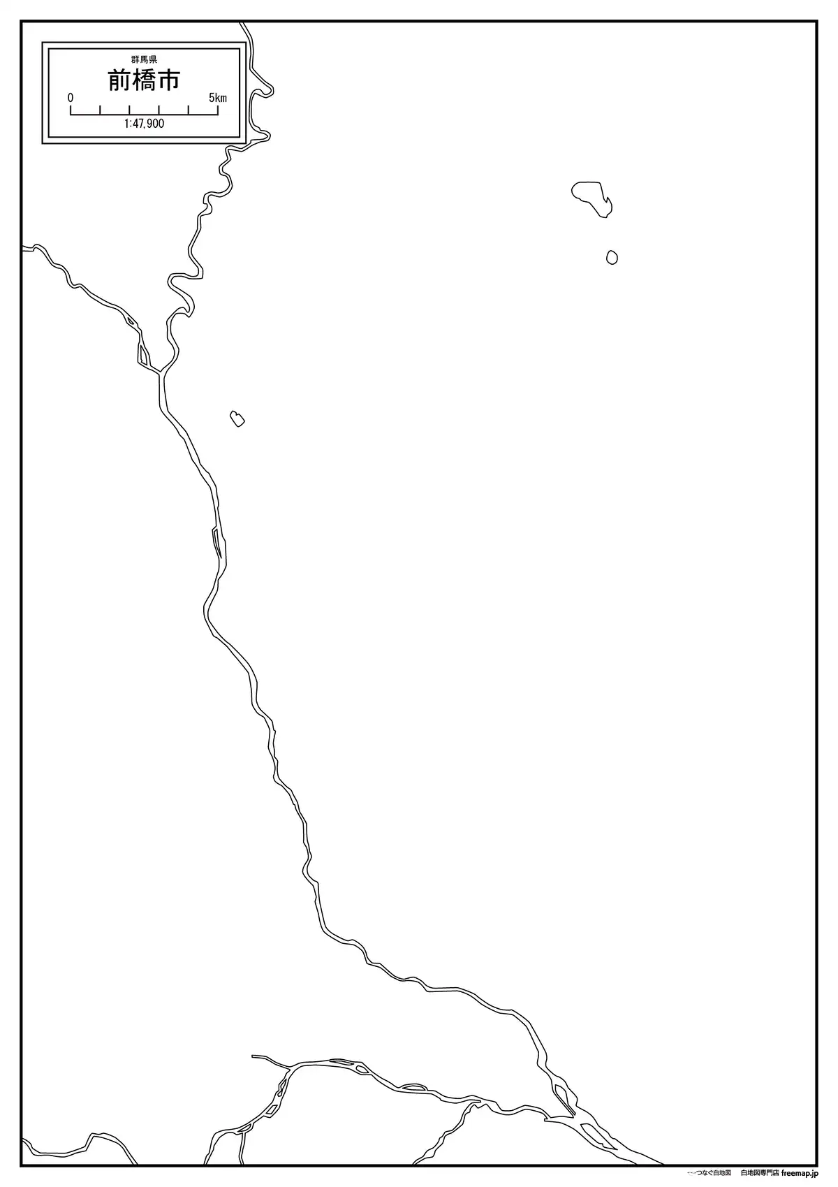 海岸線、川や池のみ記載