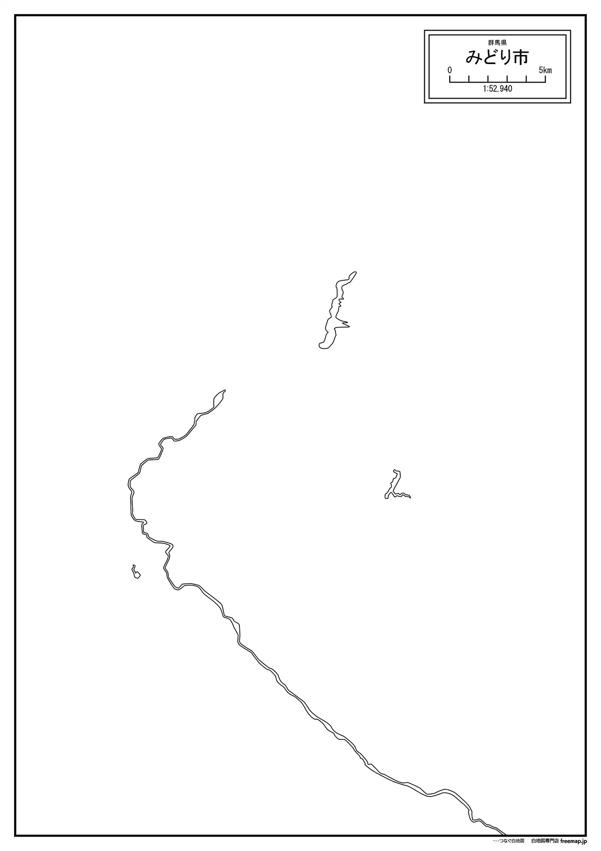 海岸線、川や池のみ記載