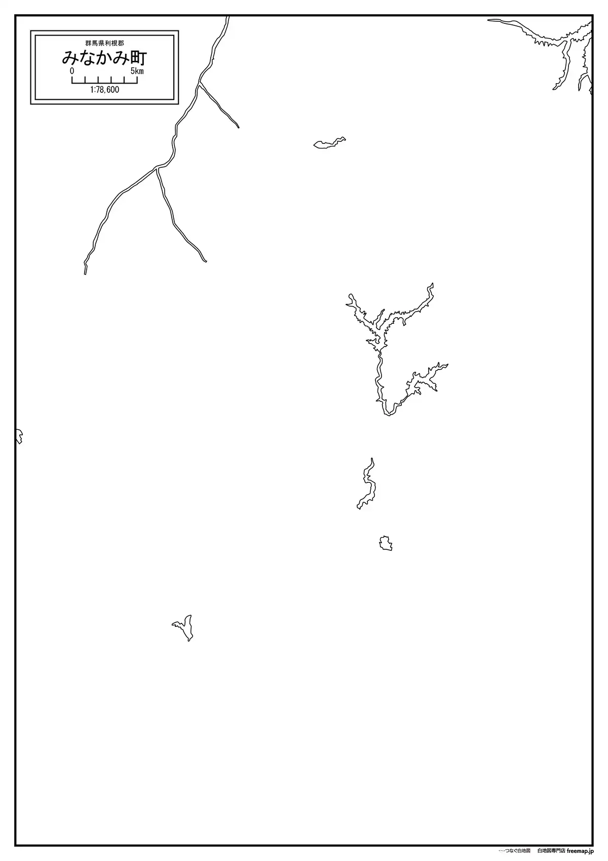 海岸線、川や池のみ記載