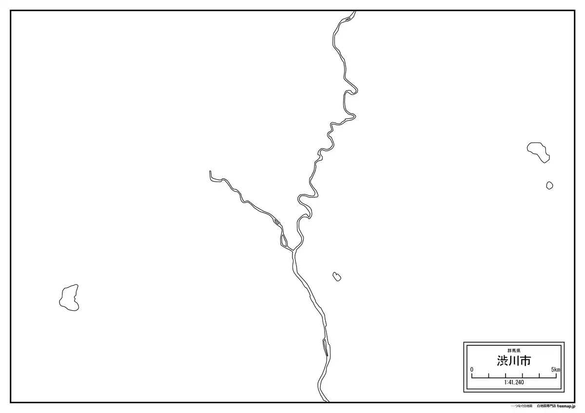 海岸線、川や池のみ記載