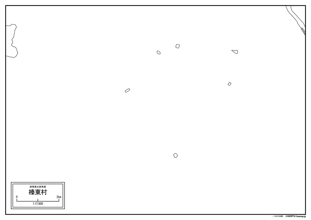 海岸線、川や池のみ記載