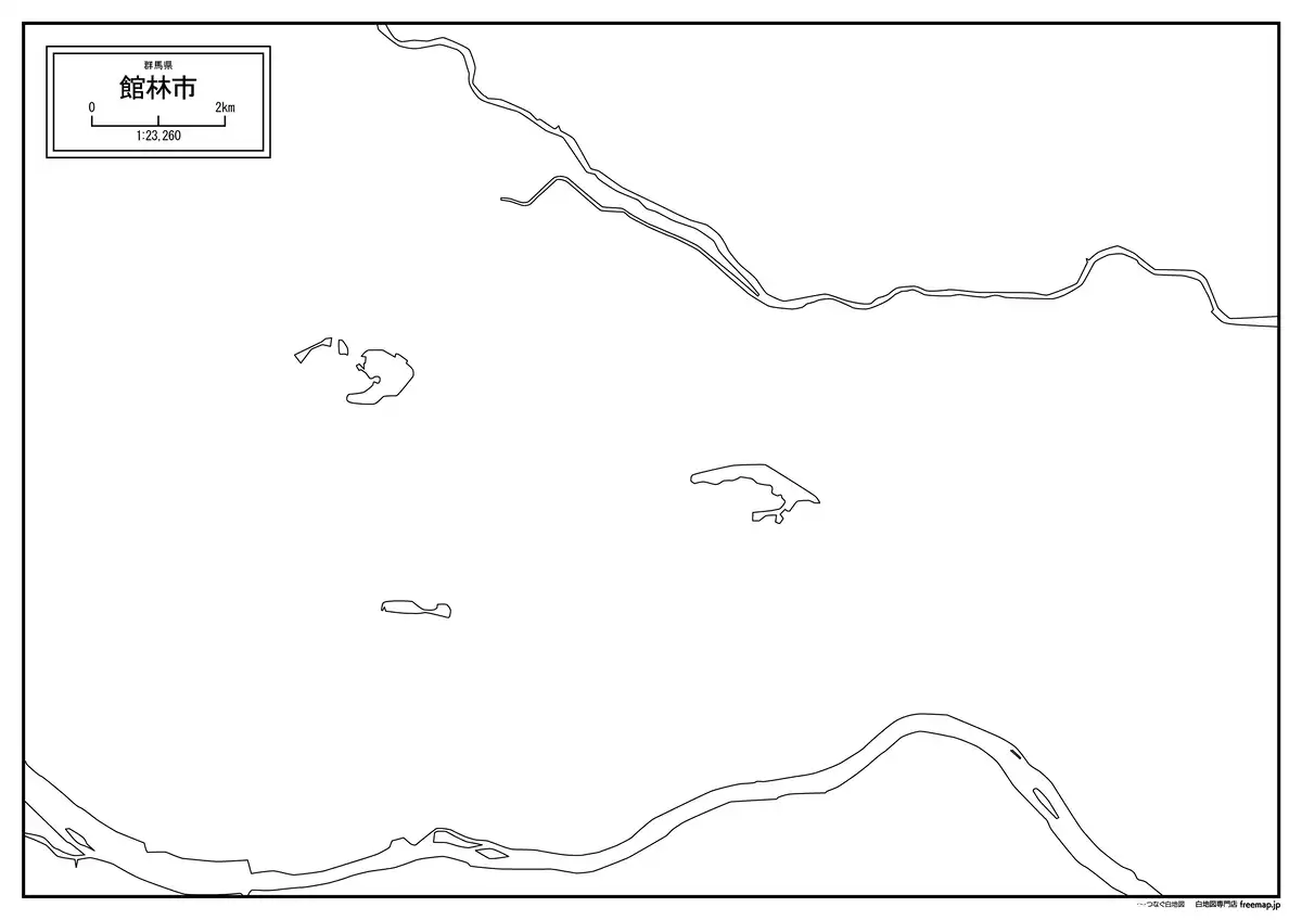 海岸線、川や池のみ記載