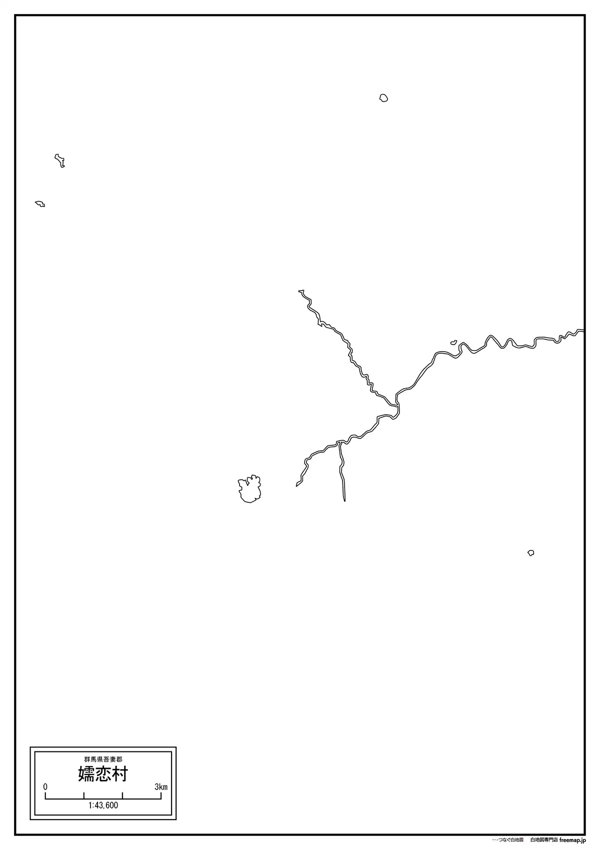 海岸線、川や池のみ記載