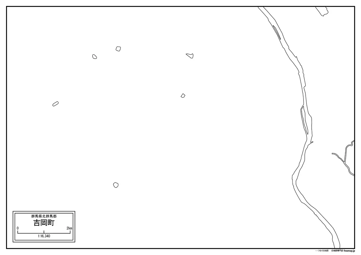 海岸線、川や池のみ記載