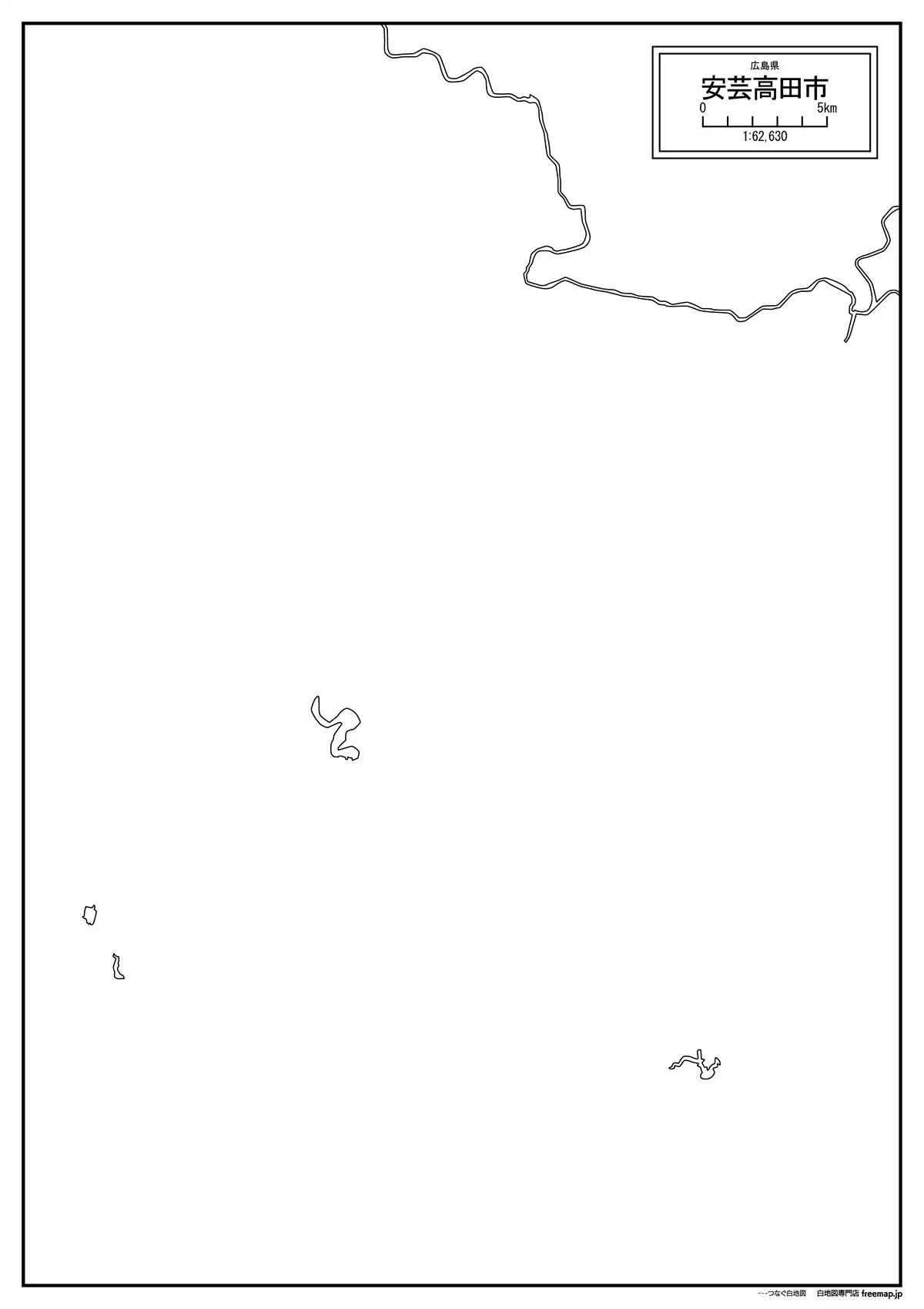 海岸線、川や池のみ記載