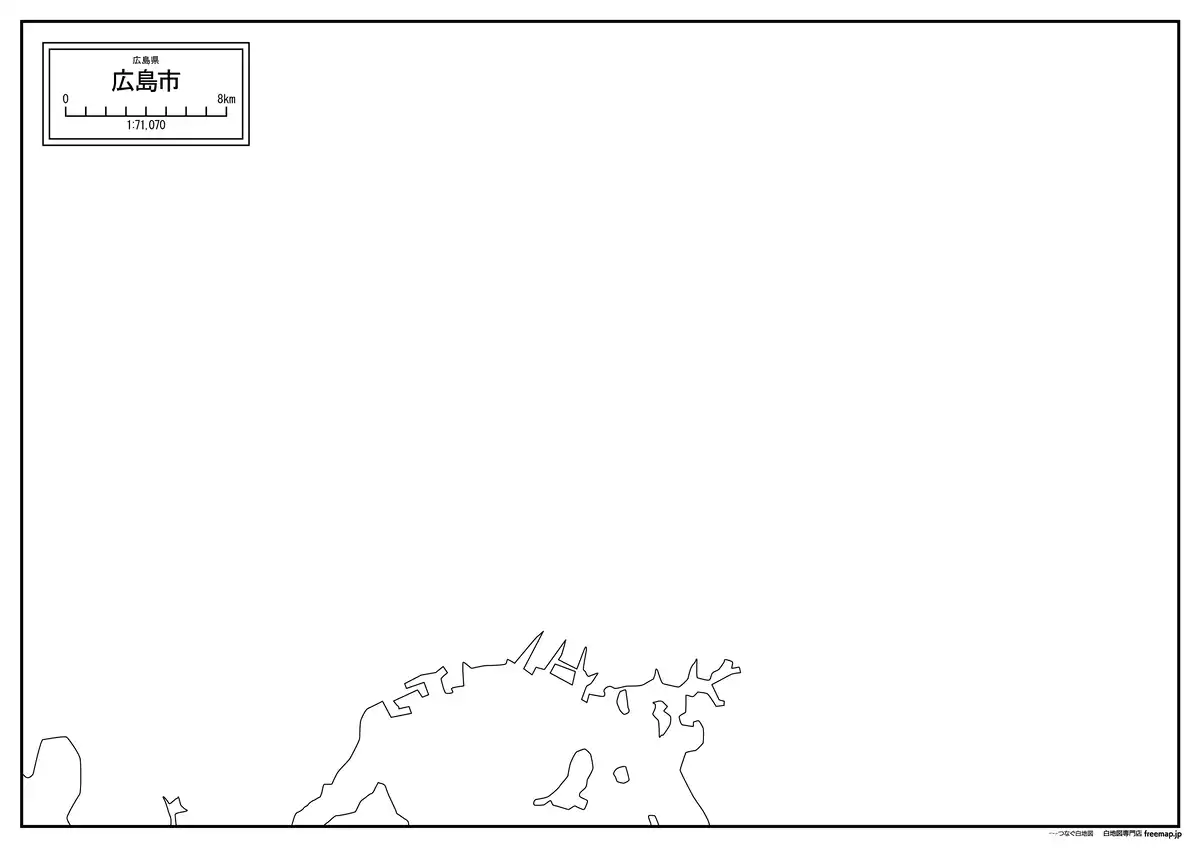 海岸線、川や池のみ記載