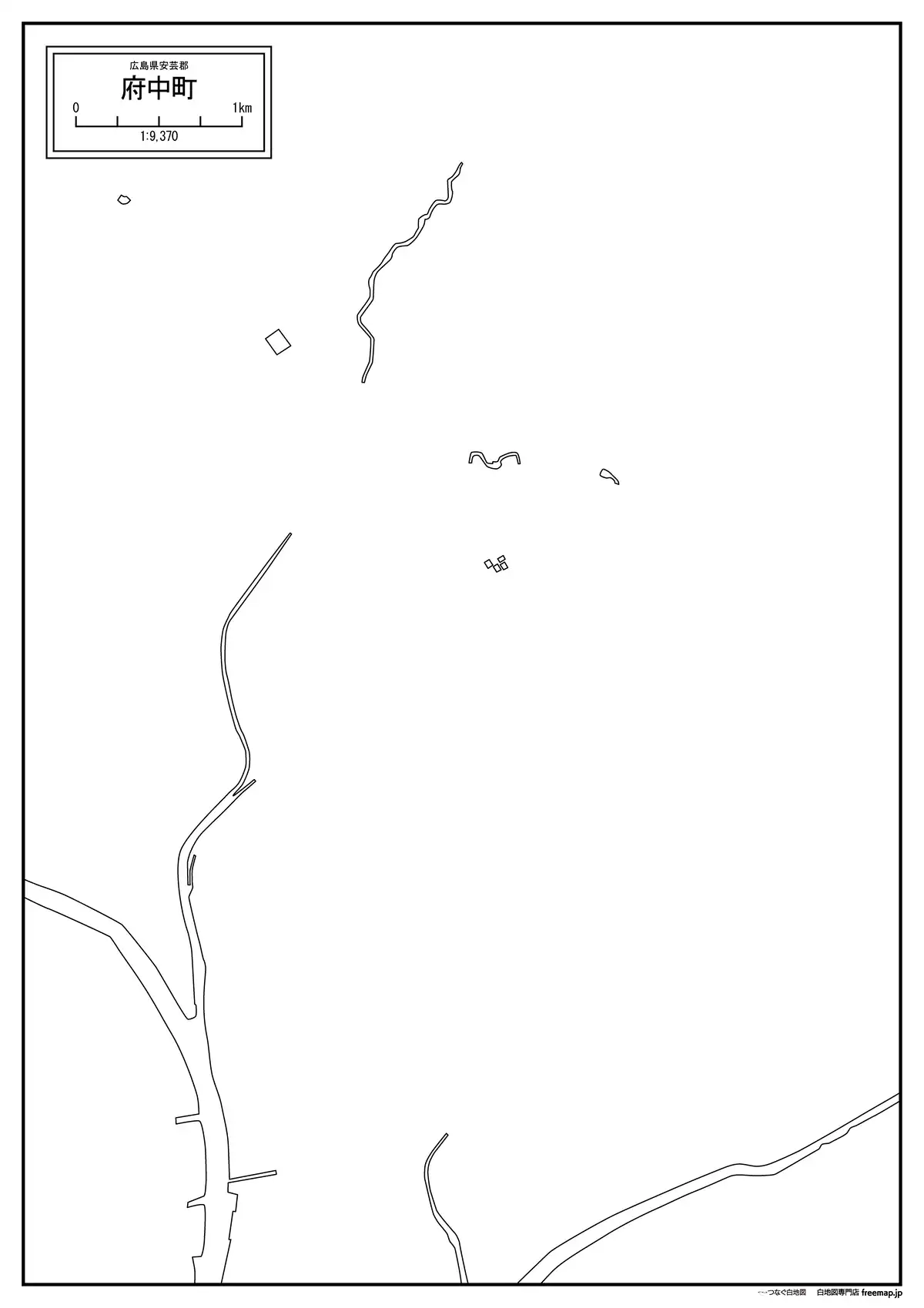 海岸線、川や池のみ記載