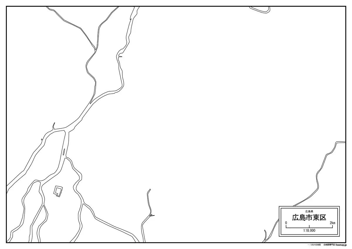 海岸線、川や池のみ記載