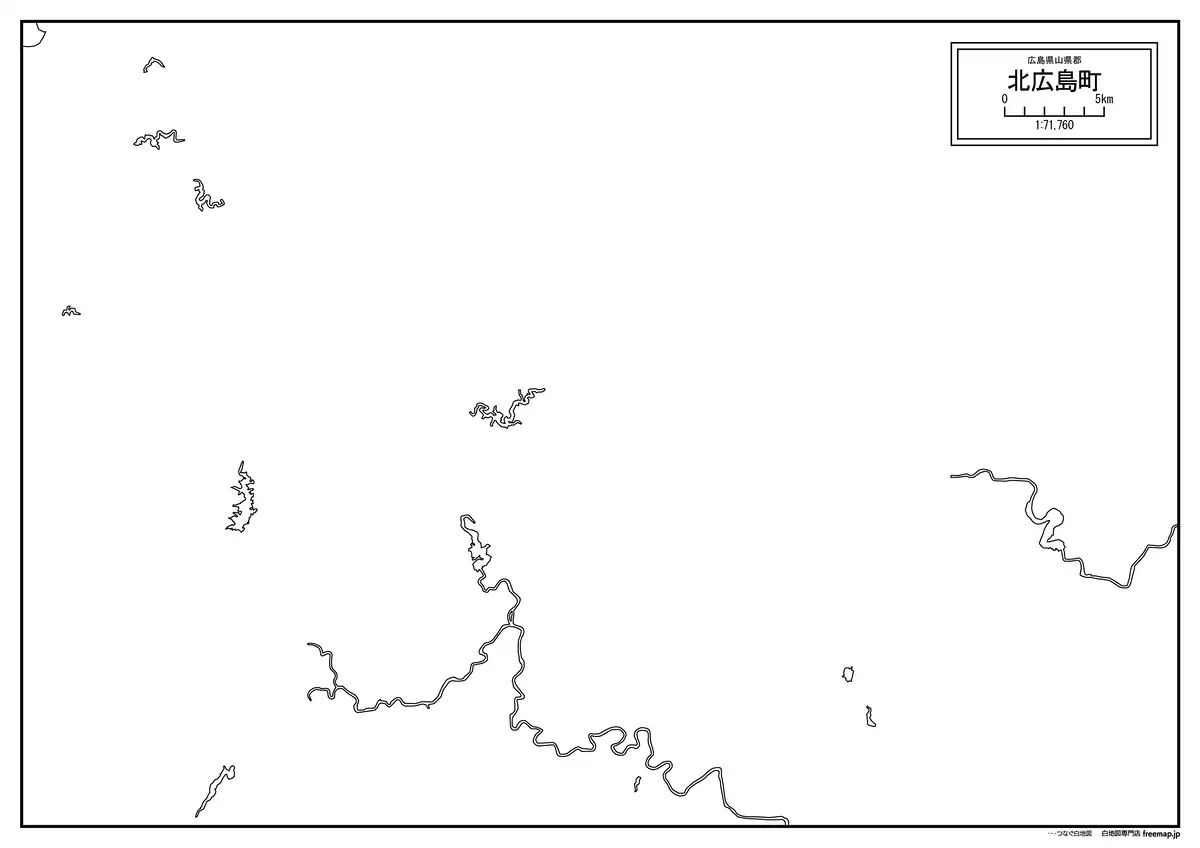 海岸線、川や池のみ記載