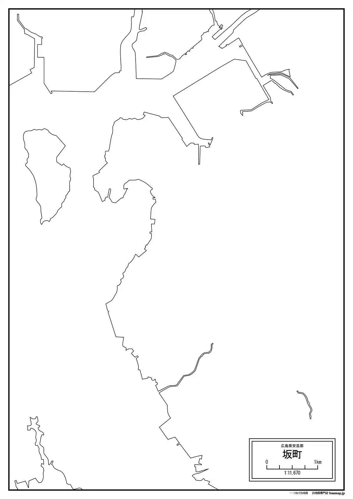 海岸線、川や池のみ記載