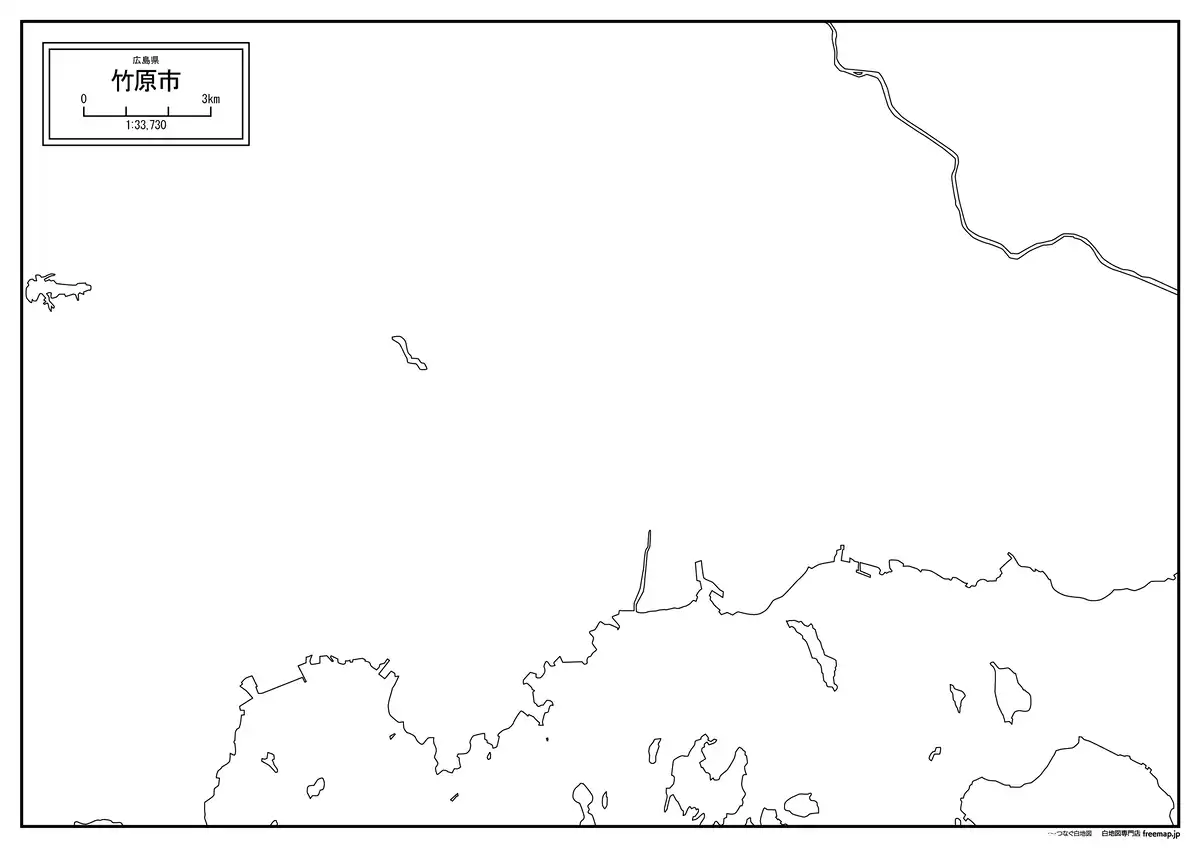 海岸線、川や池のみ記載