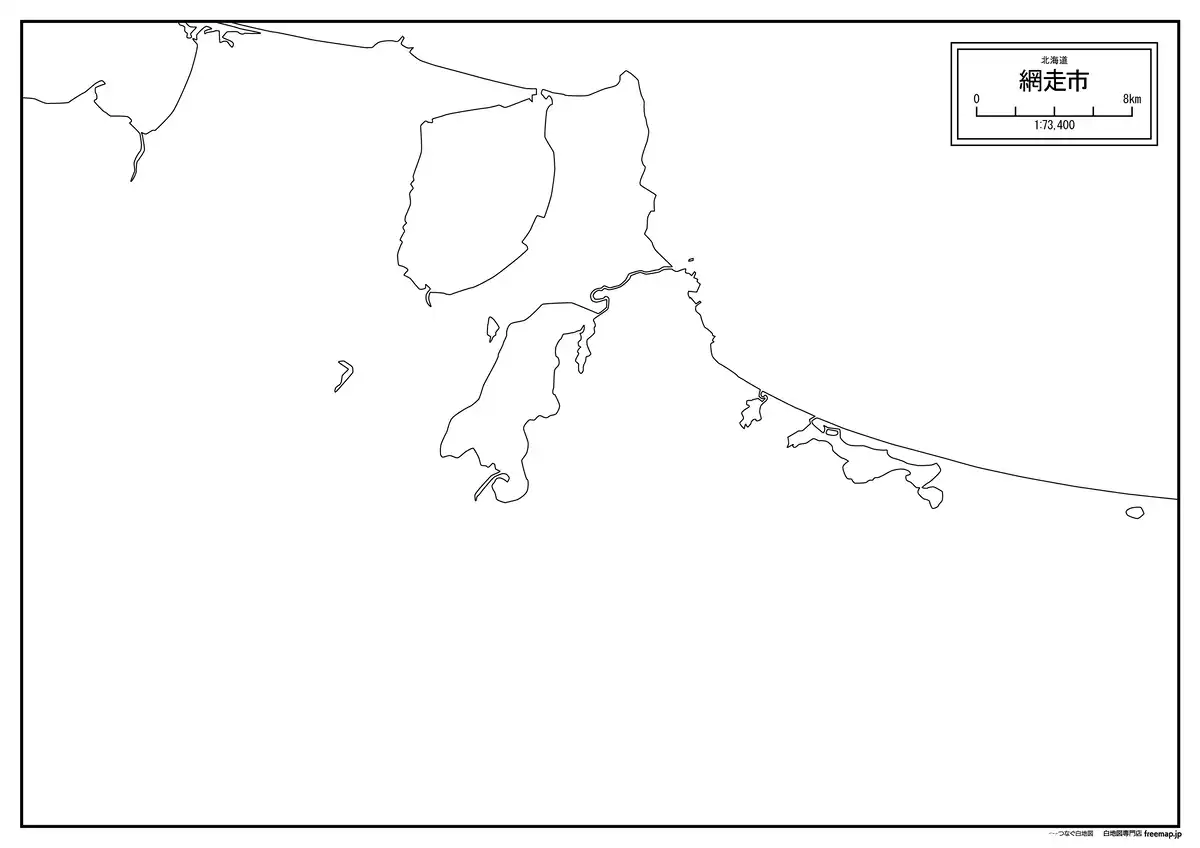 海岸線、川や池のみ記載